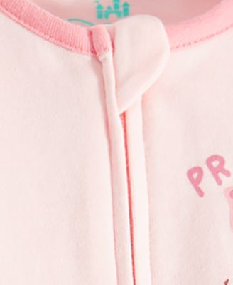 Baby Girls Minnie Mouse Footed Coverall & Headband, 2 Piece Set