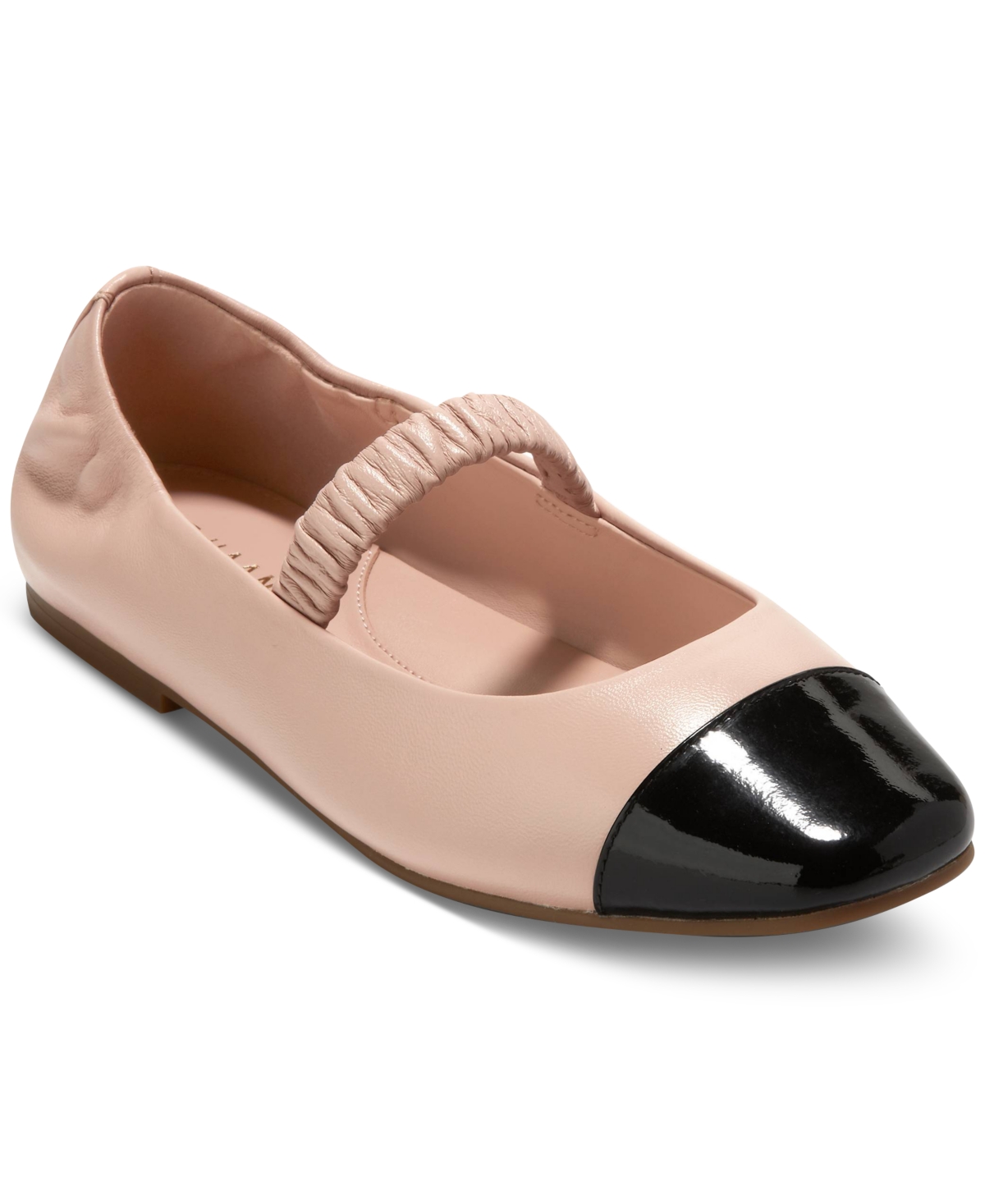 Women's Yvette Slip-On Ballet Flats - Porcelain Leather, Black Patent Leather