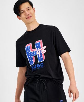 Hugo Boss - Men's Nentryle 10229761 01 Regular-Fit Logo Graphic T-Shirt