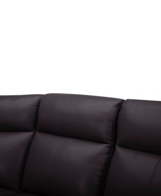 Addyson 117" 6-Pc. Leather Sectional with 3 Zero Gravity Recliners with Power Headrests & 1 Console