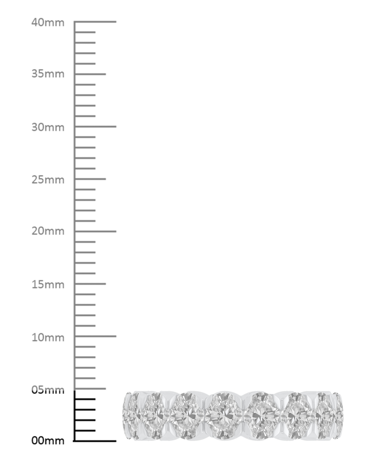 Diamond Oval-Cut Eternity Band (5 ct. t.w.) in 14k Gold (Also  - Platinum