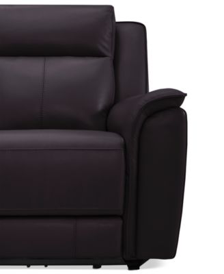 Addyson 41" Zero Gravity Leather Recliner with Power Headrest, Created for Macy's