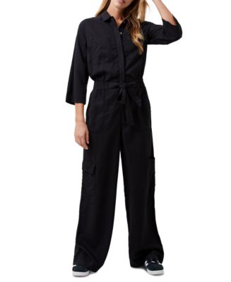 BOTTON DOWN CARGO JUMPSUIT