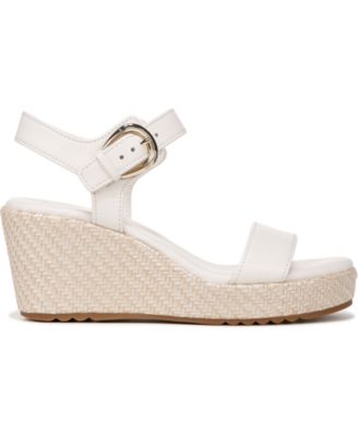 Open Round Toe Buckle Wedge Sandals