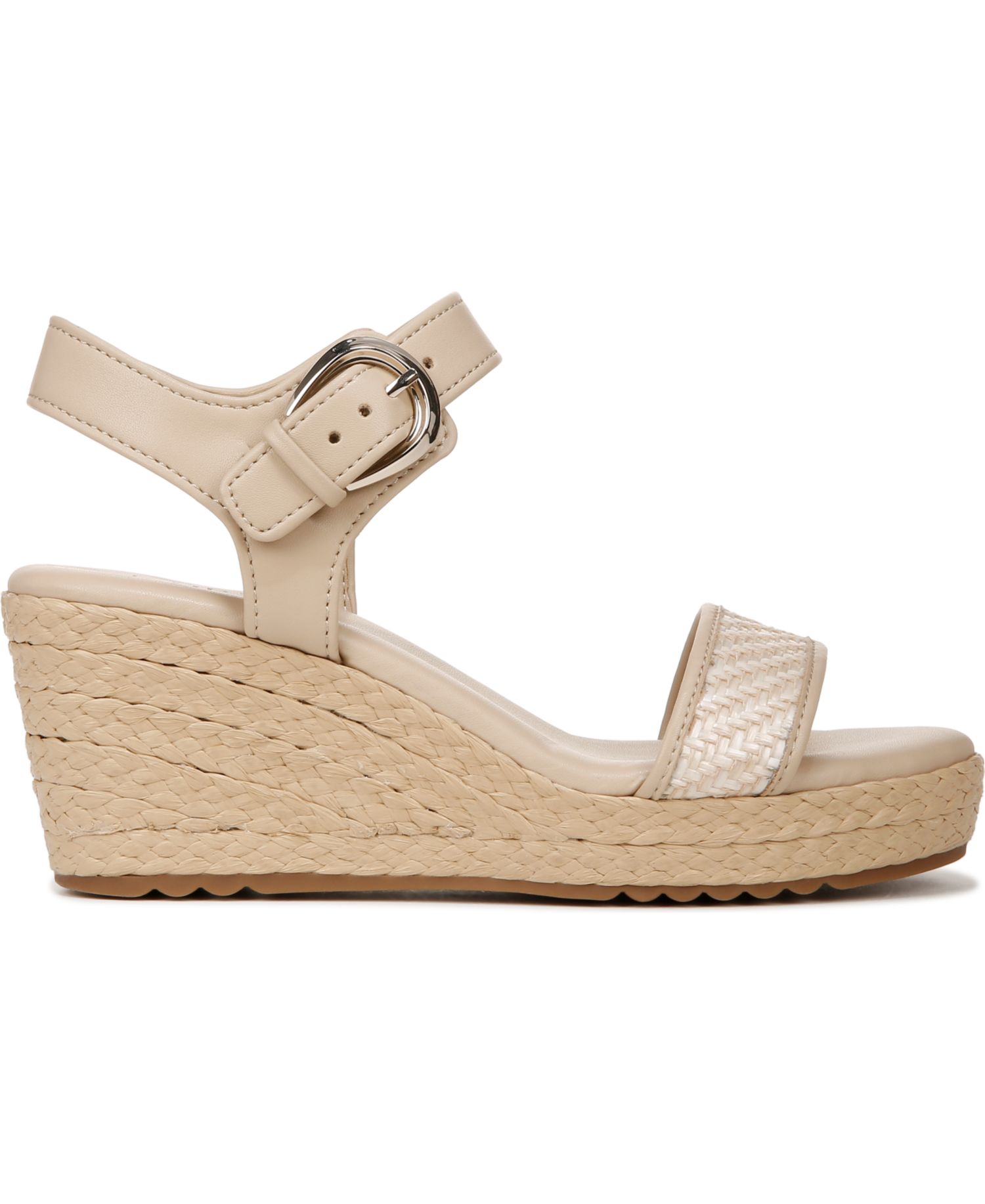 Women's Stella Open Round Toe Buckle Wedge Sandals