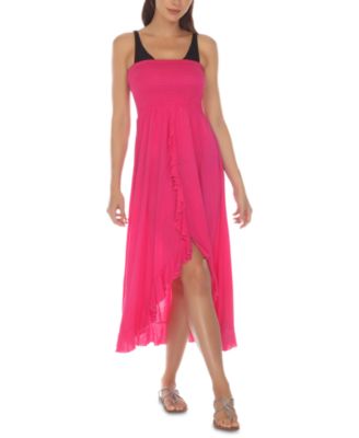 Strapless High-Low Dress Cover-Up