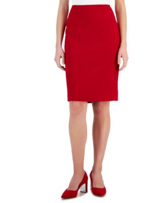 Women's Stretch-Crepe Knee-Length Pencil Skirt