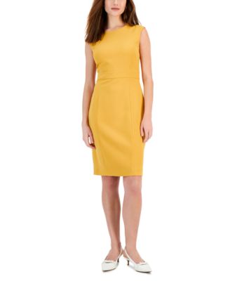 Women's Sleeveless Seamed Waist Sheath Dress, Regular & Petite