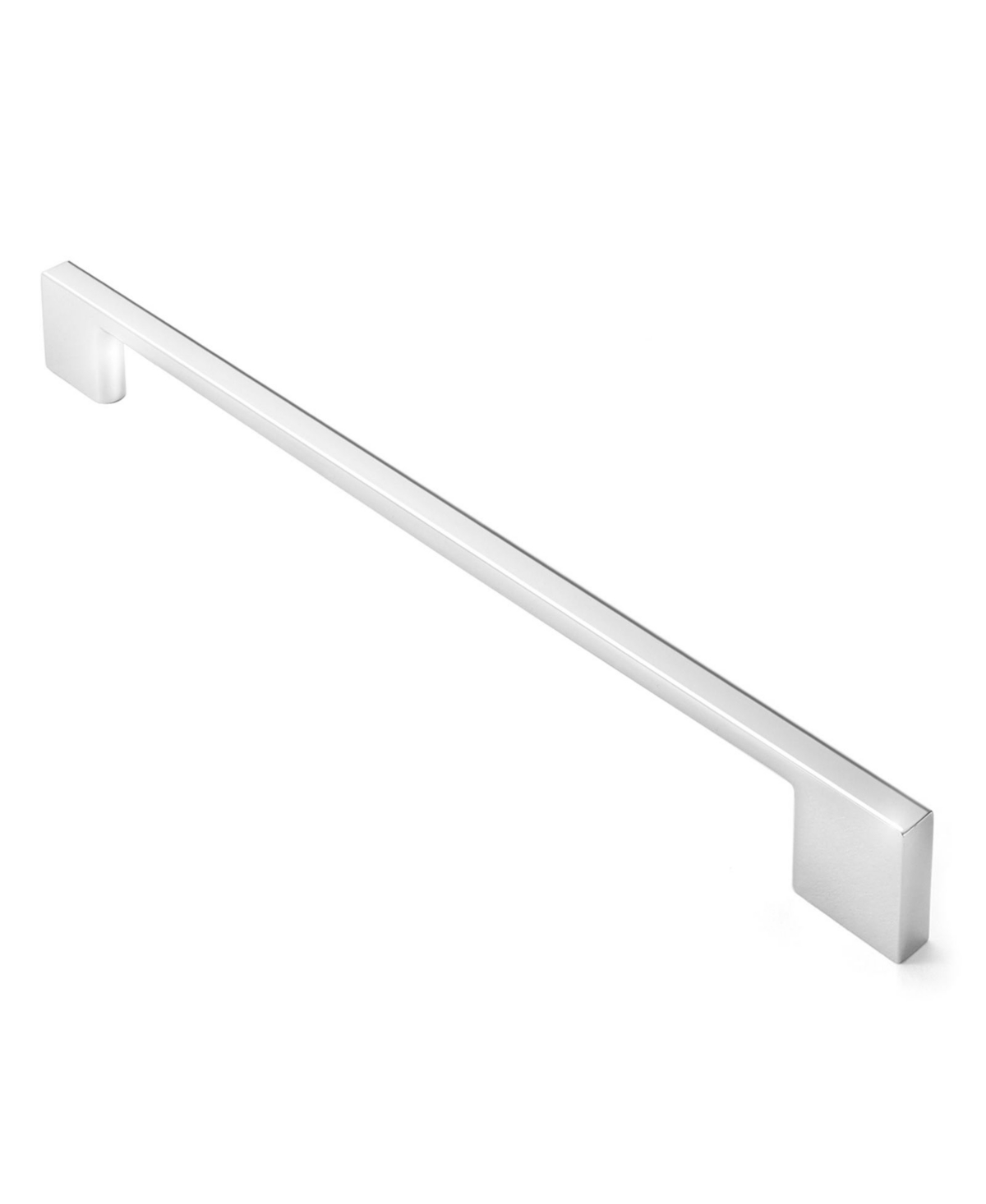 5 Pack Solid Kitchen Cabinet Pulls Handles (9" Hole Centers) - Modern Thin Profile Drawer/Door Hardware - Style M255 - Polished Chrome - Chro