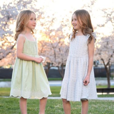 Toddler Girls Sleeveless Ruched Party Dress with Embroidered Hem