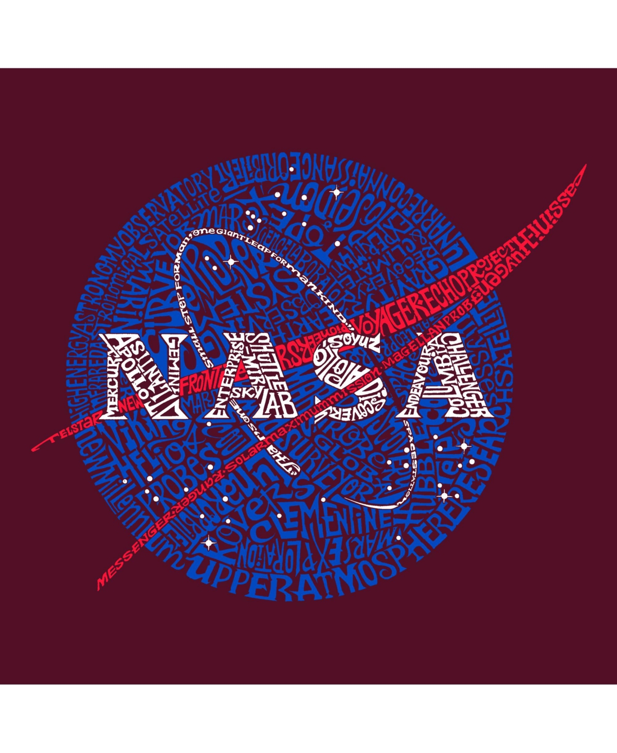 Nasa'S Most Notable Missions - Big Girl's Word Art Crewneck Sweatshirt