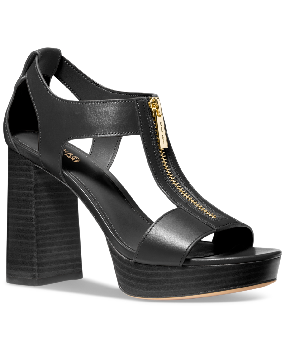 Shop Michael Kors Michael  Women's Berkley Mid Sandals In Black