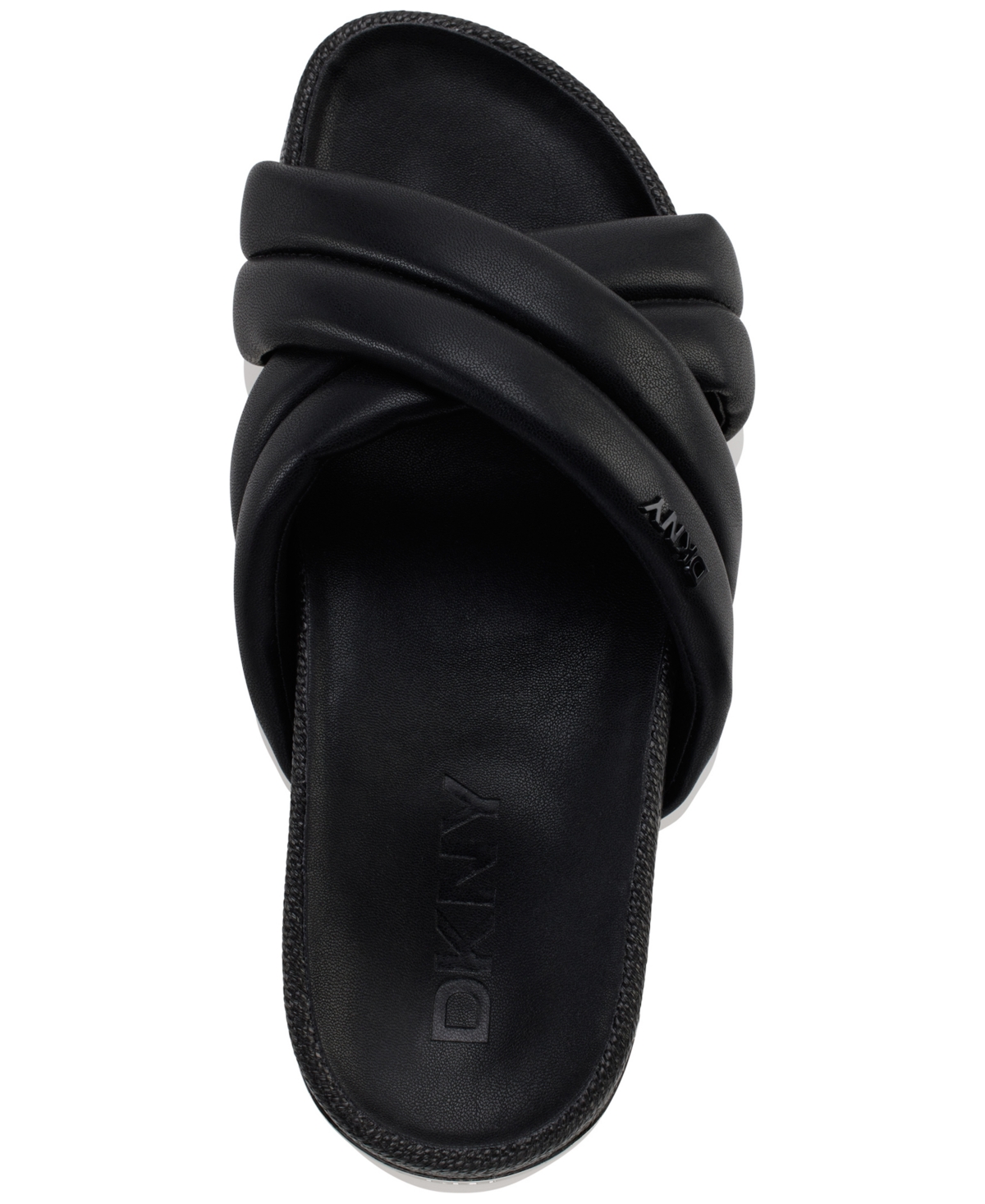 Dkny Women's Indra Criss Cross Strap Foot Bed Slide Sandals, Created for Macy's