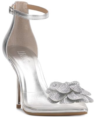 Macy's silver high heels online