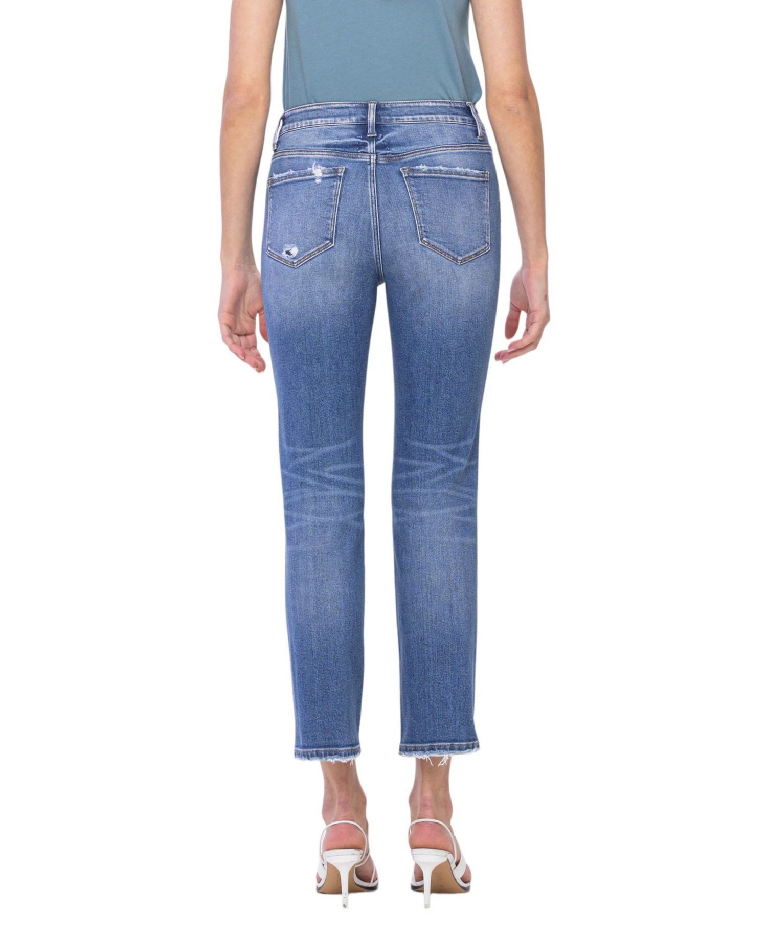 Women's High Rise Slim Straight Jeans
