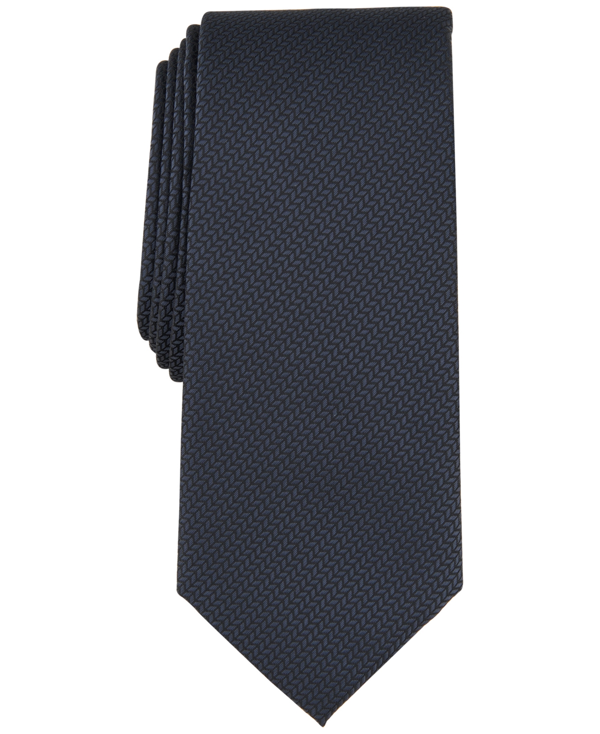 Alfani Men's Julian Textured Tie, Created For Macy's In Black