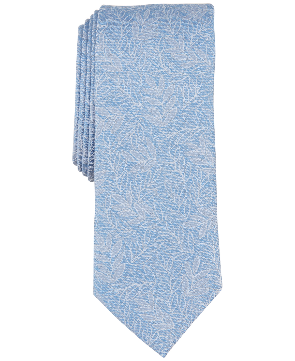 Bar Iii Men's Ocala Skinny Floral Tie, Created For Macy's In Denim