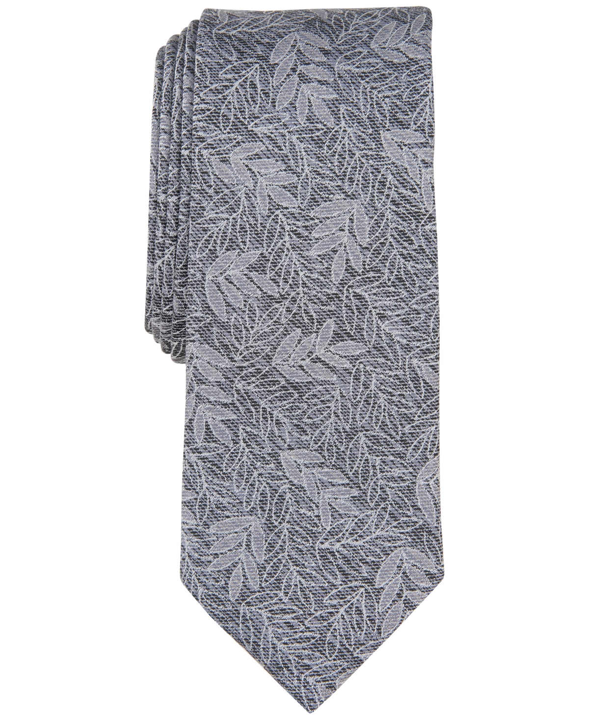 Bar Iii Men's Ocala Skinny Floral Tie, Created For Macy's In Black