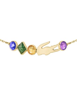 Gold-Tone Deva Multicolor Stone Charm Bracelet