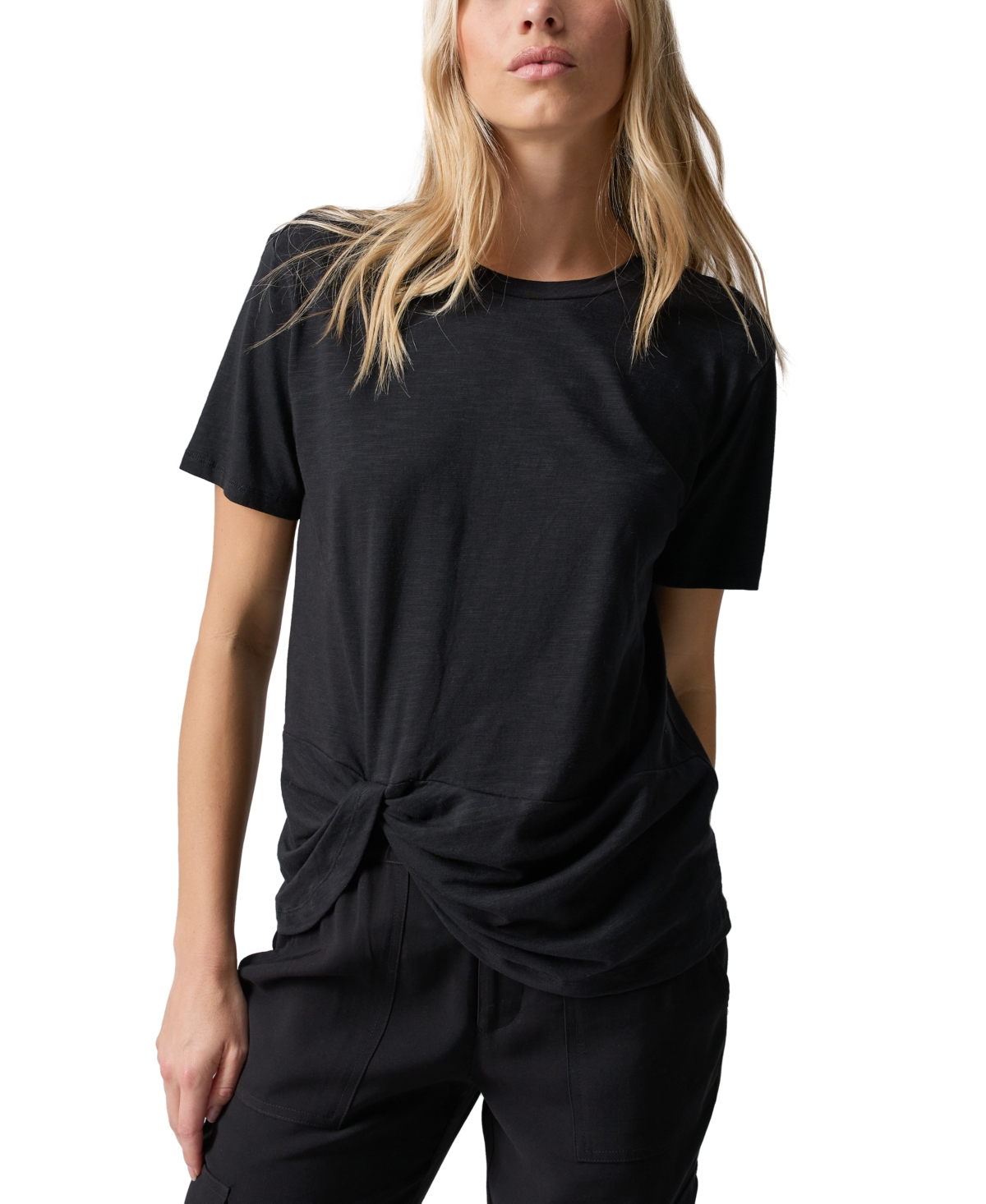 Shop Sanctuary Women's Riptide Twist-waist T-shirt In Black