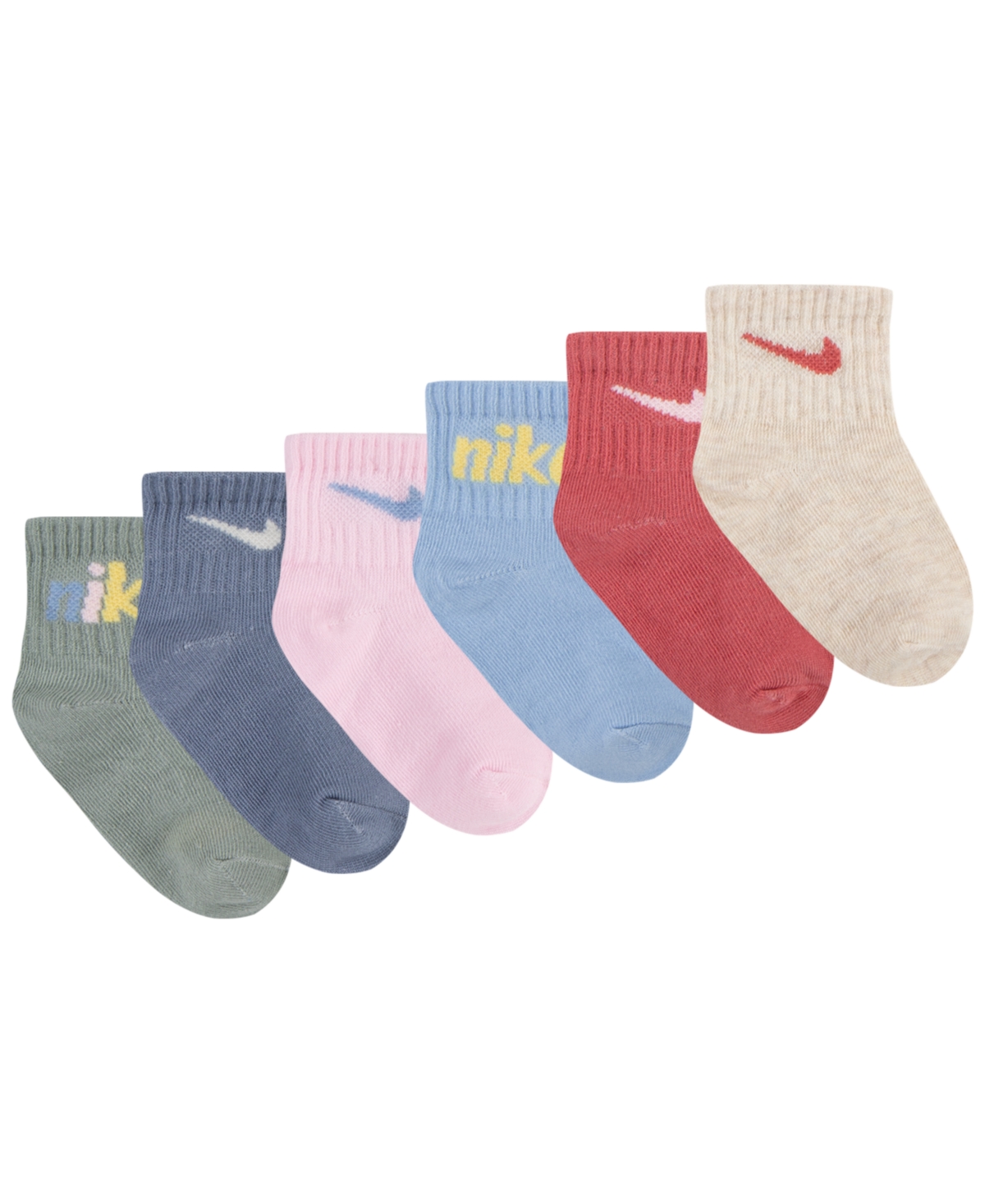 Nike Baby Boys or Girls E1D1 Ankle Fit Socks, Pack of 6