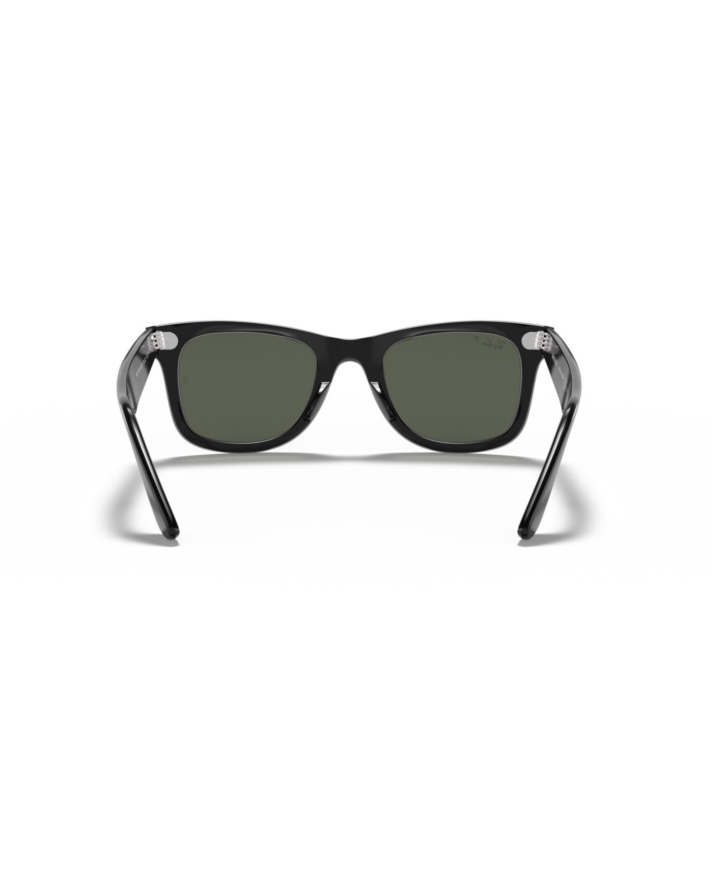 Солнцезащитные очки Ray-Ban Polarized Unisex Sunglasses, RB2140 Original Wayfarer, цвет: Полированный чёрный / Зелёный — фото 5