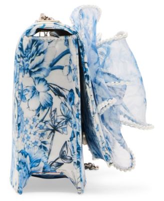 Imitation pearl Trimmed Bow Bag