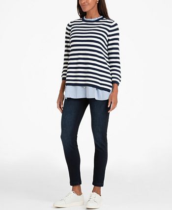 Seraphine Skinny Post Maternity Shaping Jeans in Blue