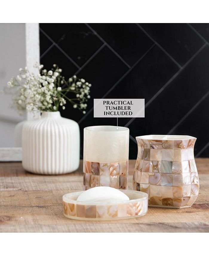 Creative Scents Milano Mother of Pearl Bathroom Tumbler Cup Macy's