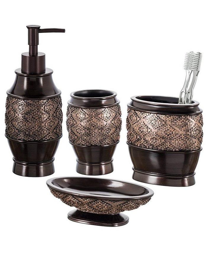 Creative Scents Dublin Brown Bathroom Accessories Set - Macy's