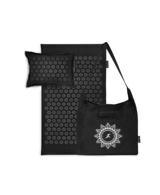 Ki Acupressure Mat, Pillow and Carrier Bag Set - Black Pearl