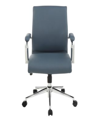 Office Star 41.25" Fabric, Chrome Mid Back Manager's Office Chair