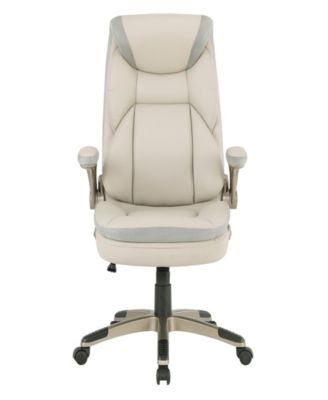 Office Star 49.5" Leather, Nylon Executive Bonded Leather Office Chair