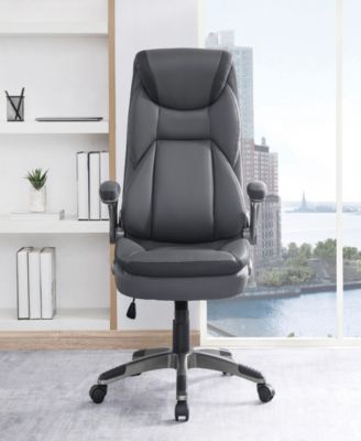 Office Star 49.5" Leather, Nylon Executive Bonded Leather Office Chair