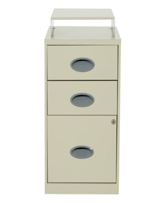 Office Star 27.75" 3 Drawer Locking Metal File Cabinet