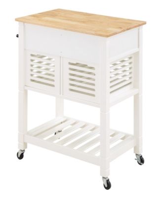 Office Star 34.25" Wood Stafford Kitchen Cart