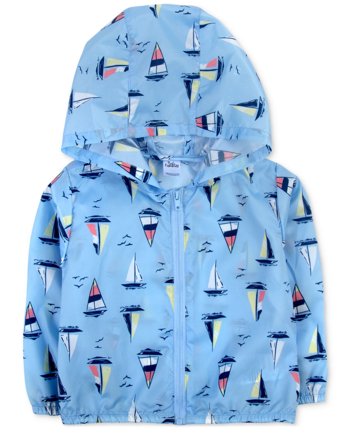 Shop Baby Essentials Baby Boys Windbreaker, Boat T-shirt And Shorts, 3 Piece Set In Navy