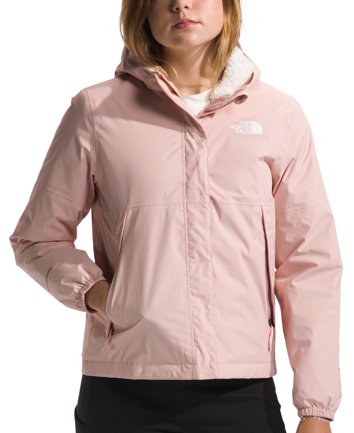 Shop The North Face Big Girls Warm Antora Rain Jacket In Pink Moss