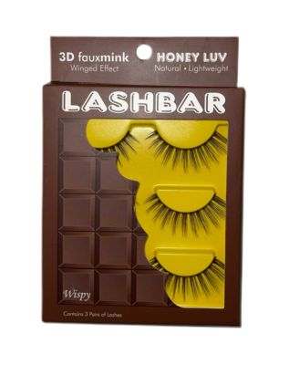 3-Pack Honey Luv 3D Fauxmink Lash bar False Eyelashes