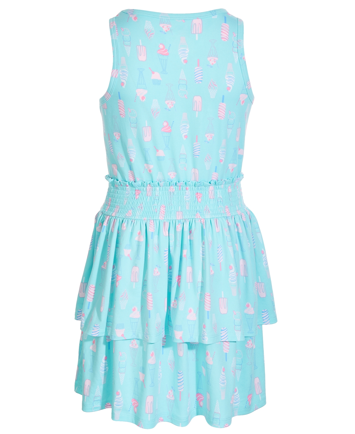 Shop Epic Threads Big Girls Retro Ice Cream-print Smocked Dress, Created For Macy's In Refreshing Teal