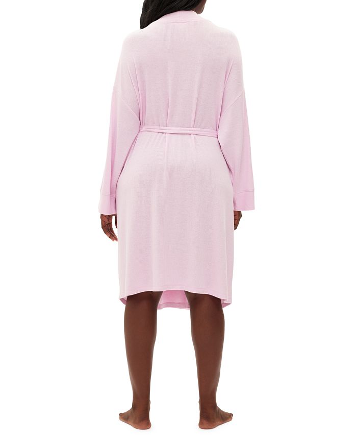GAP Women's Long-Sleeve Ribbed Belted Robe - Macy's
