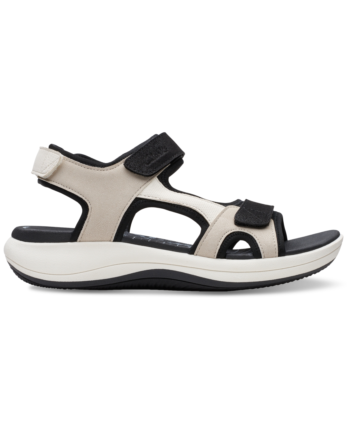 Shop Clarks Women's Cloudsteppers Mira Bay Strappy Sport Sandals In Flint