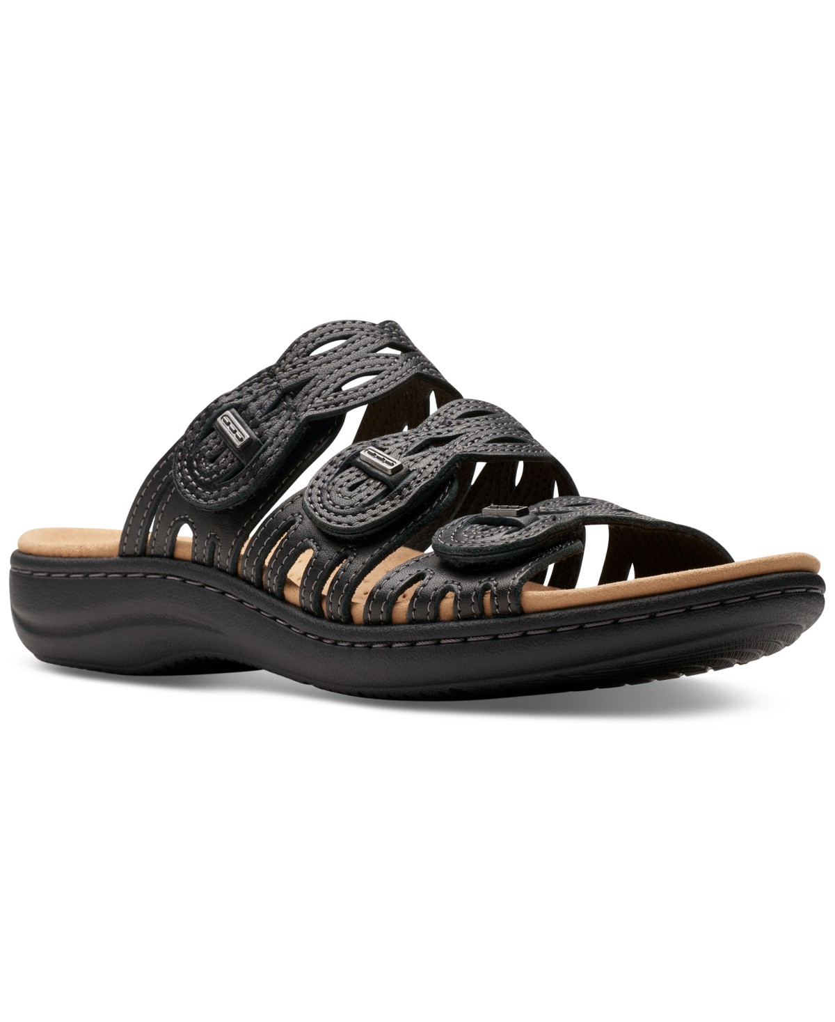 Женские сандалии Clarks Laurieann Ruby Scalloped Twist Strap Slide Sandals — фото 1