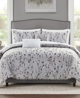 Shop Jla Home Bianca 9 Pc. Comforter Set In Grey