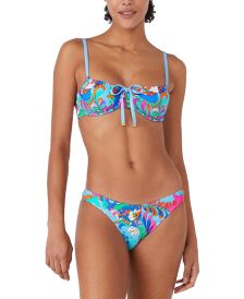 Wave floral check zip-up bralette, Dippin Daisys, Shop Bandeau Bikini  Tops Online