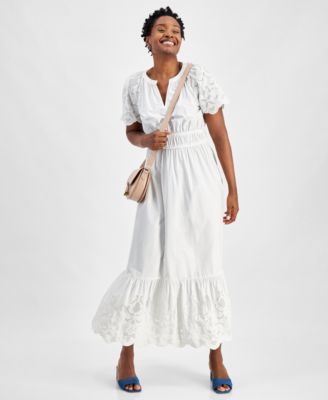 On 34th Women s Cotton Embroidered Midi Dress Created for Macy s Macy s