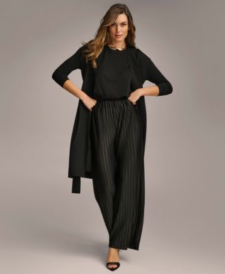 Women's Tie Waist Long Cardigan