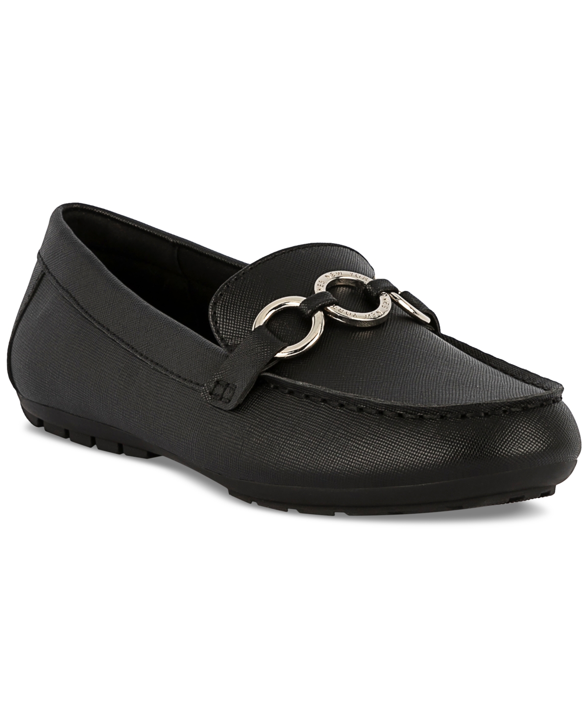 Jones New York Rannel Casual Link-embellished Loafers In Blac