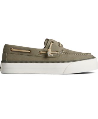 Women's Sea cycled Bahama 3.0 Platform Textile Green Boat Shoe Sneakers