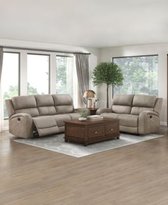 White Label Aubrey 85" Double Reclining Sofa